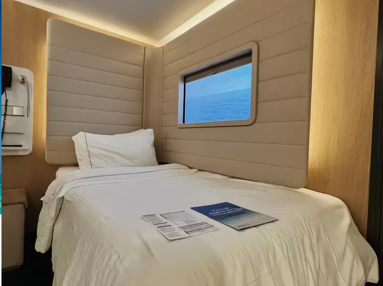 Xem chính xác cabin được thiết kế cho người đi tour du thuyền một mình