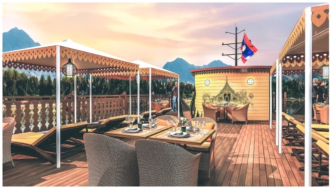 Heritage Line cũng sẽ cung cấp dịch vụ yoga trên boong tàu và bữa tối BBQ kiểu Lào dưới bầu trời đầy sao.